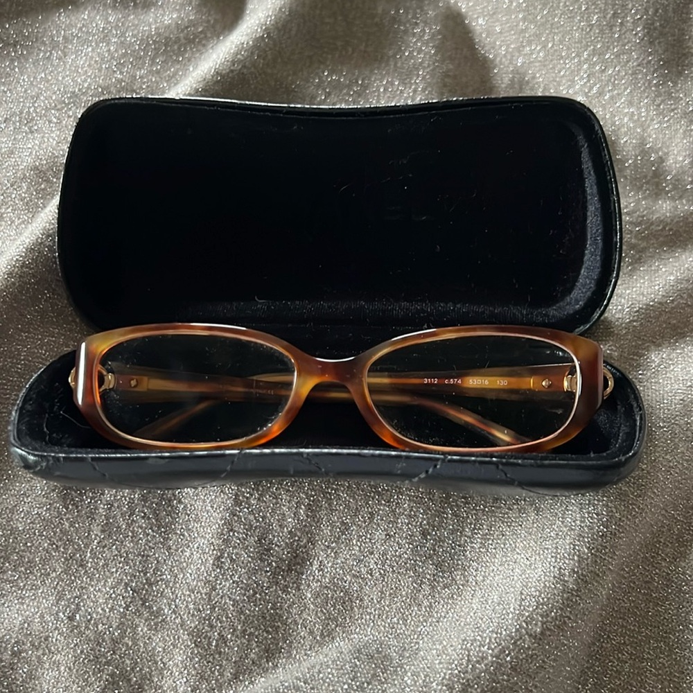 Vintage Chanel eyeglasses with case